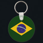 Brazil diamond - emblem of the Brazilian flag Key Ring<br><div class="desc">Quality Brazilian emblem from the central portion of Brazils National flag.</div>