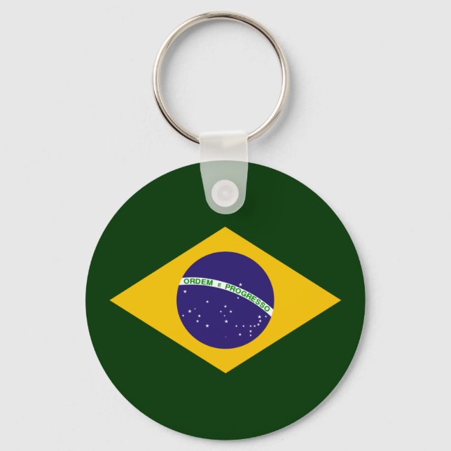 Brazil diamond - emblem of the Brazilian flag Key Ring (Front)