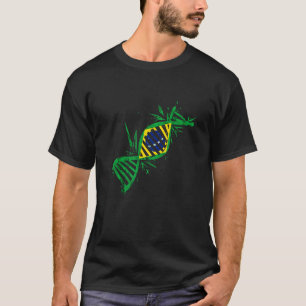 Brazil DNA Molecule Brazilian Roots Brazil Flag Br T-Shirt