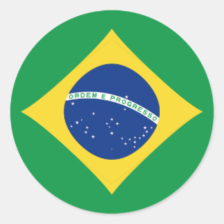Brazil Fisheye Flag Sticker