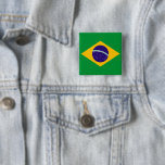 Brazil Flag 15 Cm Square Badge<br><div class="desc">Brazil Flag</div>