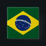 Brazil flag 15 cm square badge<br><div class="desc">Brazil Flag,  a design featuring the national flag of Brazil. Design made with Photoshop by artist "Luna" Siffert. Customisable product. You can add text and images,  change styles and sizes (depending on the product type),  etc. This design is also available on other products.</div>