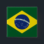 Brazil flag 15 cm square badge<br><div class="desc">Brazil Flag,  a design featuring the national flag of Brazil. Design made with Photoshop by artist "Luna" Siffert. Customisable product. You can add text and images,  change styles and sizes (depending on the product type),  etc. This design is also available on other products.</div>