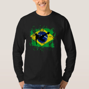 Brazil Flag 2022 Football Fan Design T-Shirt