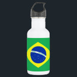 Brazil Flag 532 Ml Water Bottle<br><div class="desc">Illustration of the Brazilian Flag</div>