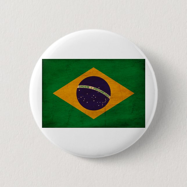 Brazil Flag 6 Cm Round Badge (Front)