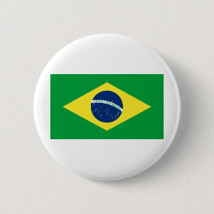 brazil flag 6 cm round badge