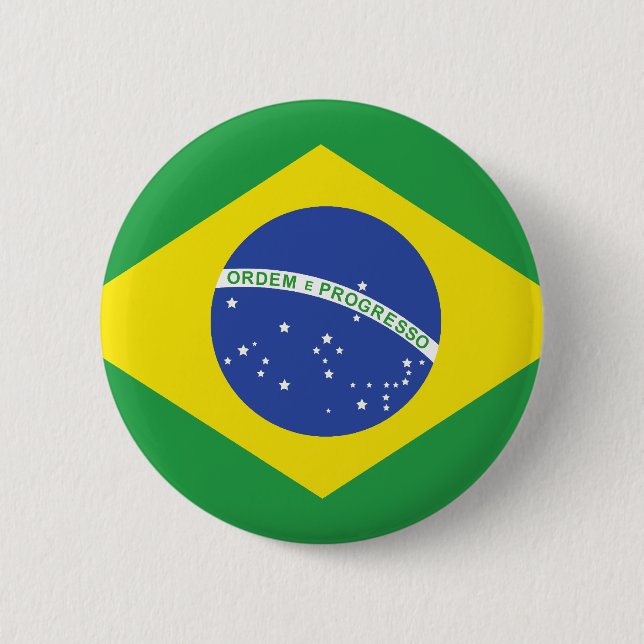 Brazil Flag 6 Cm Round Badge (Front)