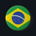 Brazil Flag 6 Cm Round Badge<br><div class="desc">Brazil Flag. Great Quality Brazil Flag. We have other Brazil gift products,  Brazil shirts with both front and back prints,   Brazil mugs,   Brazil cards and much more for  Brazil</div>