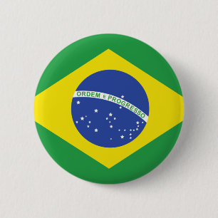 Brazil Flag 6 Cm Round Badge