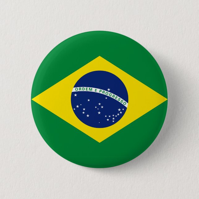 Brazil Flag 6 Cm Round Badge (Front)