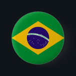 Brazil Flag 6 Cm Round Badge<br><div class="desc">Brazil Flag</div>