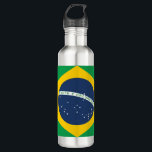 Brazil Flag 710 Ml Water Bottle<br><div class="desc">The Brazilian flag is a flag with a green field with in the centre an emblem. The used colours in the flag are blue, green, yellow, white. The proportion of the Brazilian flag is 7:10. The Flag of Brazil was adopted in 1992. The first use of the current flag design...</div>