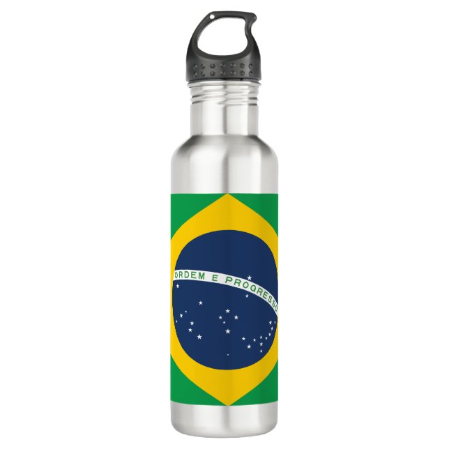 Brazil Flag 710 Ml Water Bottle (Front)