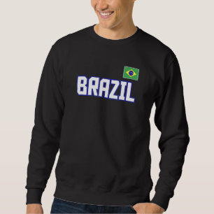 Brazil Flag Brasil Brazilian Pride Athletic Style Sweatshirt