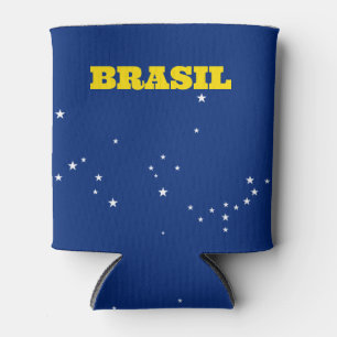 Brazil Flag   Brasil Verde Amarelo Can Cooler