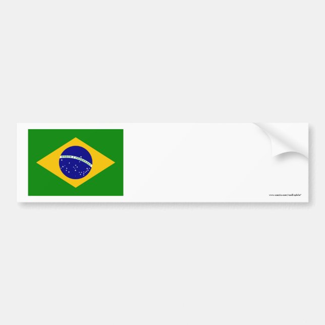 Brazil Flag Bumper Sticker (Front)