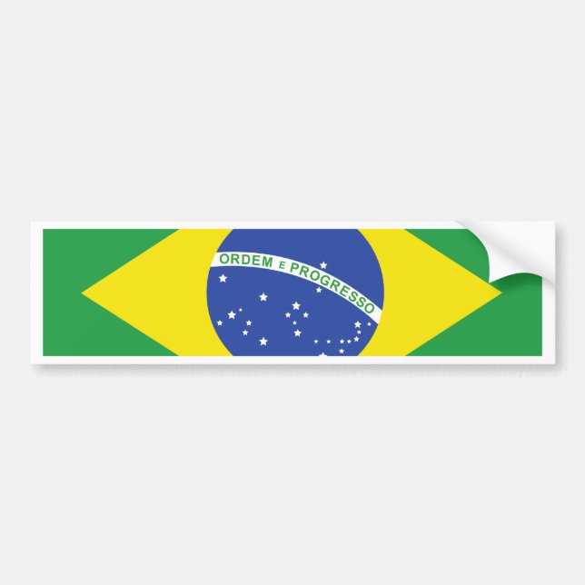 Brazil Flag Bumper Sticker (Front)