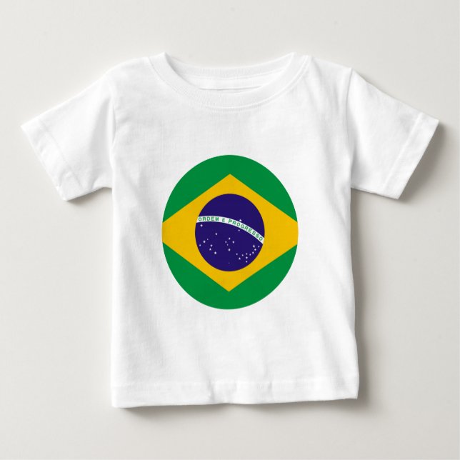 Brazil Flag Circle The MUSEUM Zazzle Baby T-Shirt (Front)