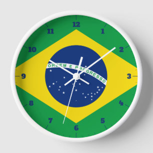 BRAZIL FLAG CLOCK