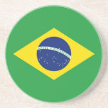 Brazil flag coaster<br><div class="desc">The green color represents the country's forests,  the yellow diamond symbolizes its mineral riches,  the white is a symbol of peace and purity,  while the blue is associated with the color of the sky.</div>