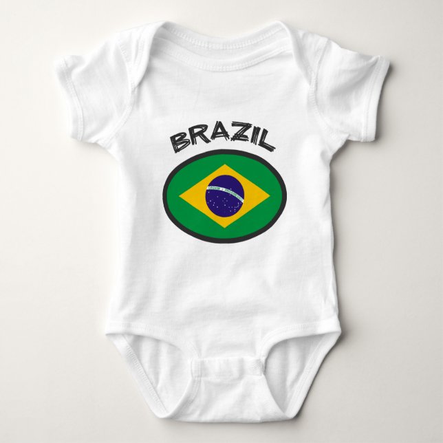 Brazil Flag - Cool Design! Baby Bodysuit (Front)