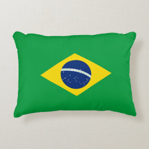 Brazil flag decorative cushion