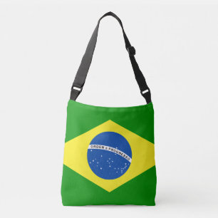 Brazil Flag Design Crossbody Bag