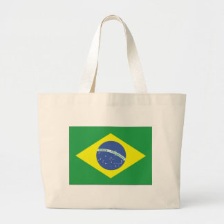 Brazil Flag Design Large Tote Bag
