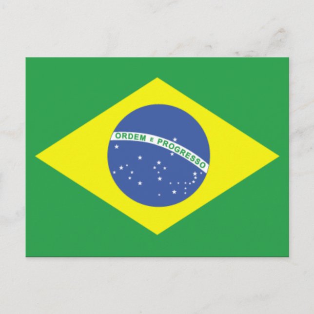Brazil Flag Design Postcard (Front)