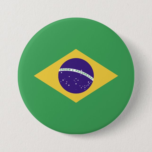 Brazil Flag Emblem 7.5 Cm Round Badge (Front)