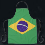Brazil Flag Emblem Apron<br><div class="desc">Brazil Patriotic Home Gift Design. Brazilian Country Sign Souvenir. National Politics Mark Present. Homeland Symbol Presentation.</div>