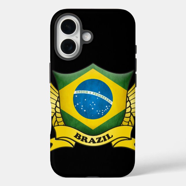 Brazil Flag Emblem Case-Mate iPhone Case (Back)