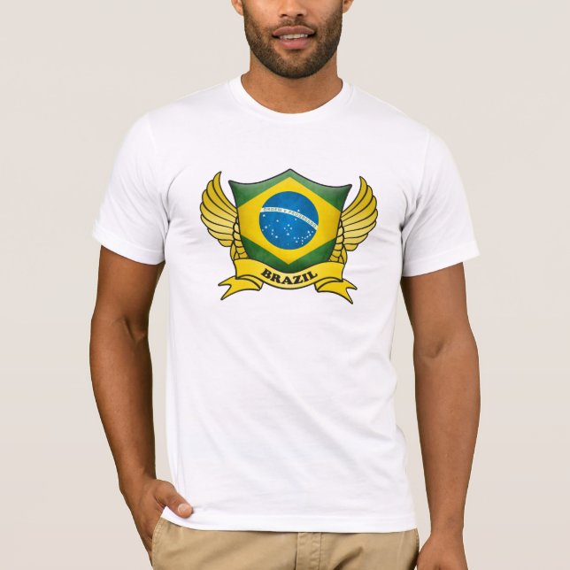 Brazil Flag Emblem T-Shirt (Front)