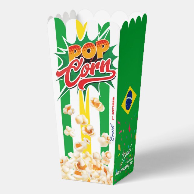 Brazil flag favour box (Back)
