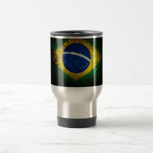 Brazil Flag Firework Travel Mug