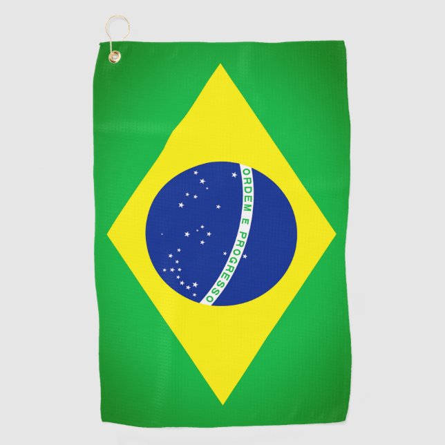 Brazil  Flag Golf Towel (Front)