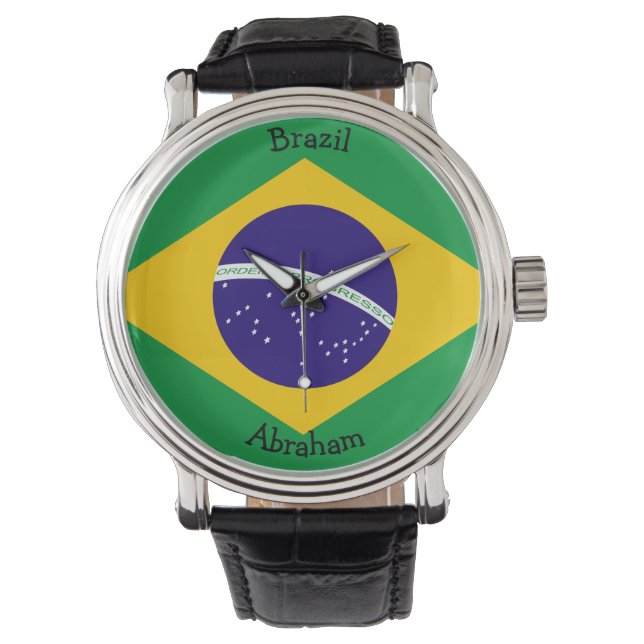 Brazil Flag graphic Watch (Front)
