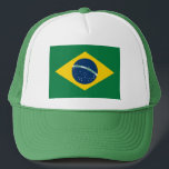 Brazil Flag Hat<br><div class="desc">Brazil flag products that can be customised and worn in many styles and colours. These make for great South American pride gifts. The motto of Brazil is order and progress.</div>