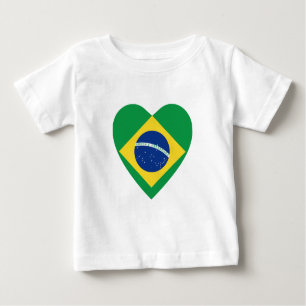 Brazil Flag Heart T-Shirt