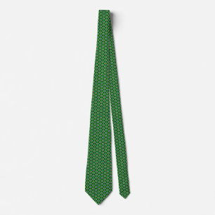 Brazil Flag Hearts Tie