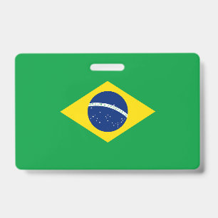 Brazil flag ID badge