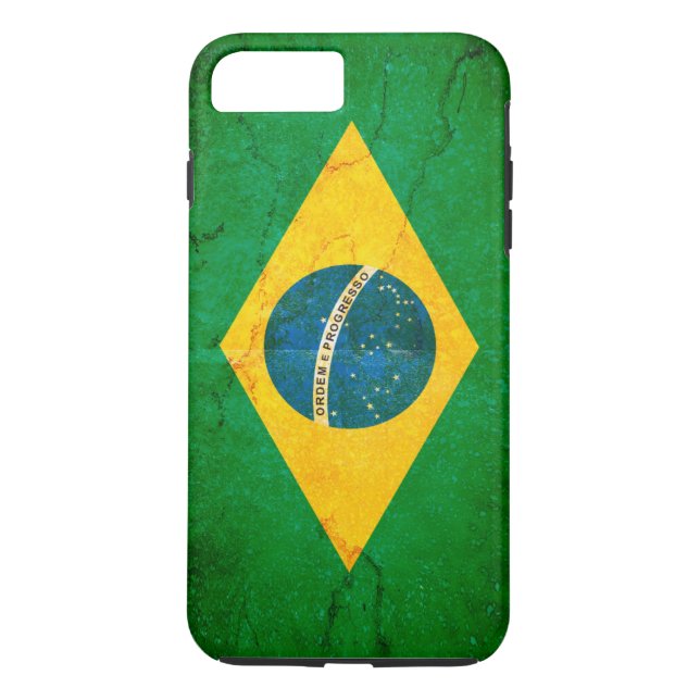 Brazil Flag in Grunge Case-Mate iPhone Case (Back)