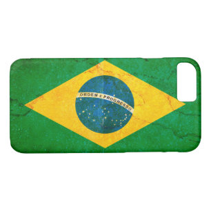 Brazil Flag in Grunge iPhone 8/7 Case