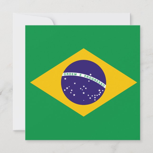 Brazil Flag Invitation (Front)