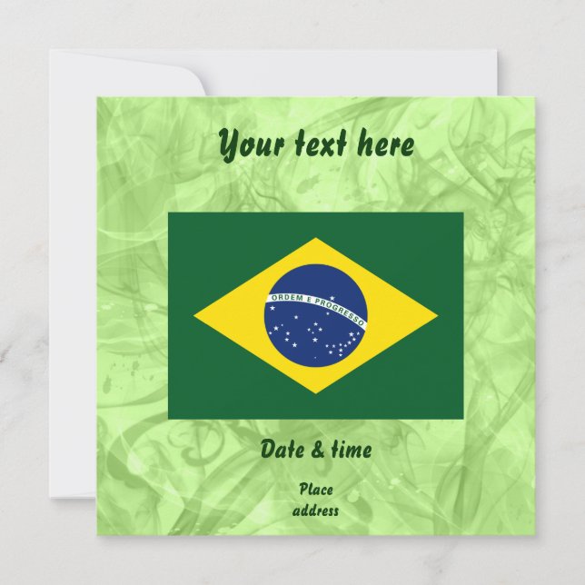 Brazil flag invitation (Front)