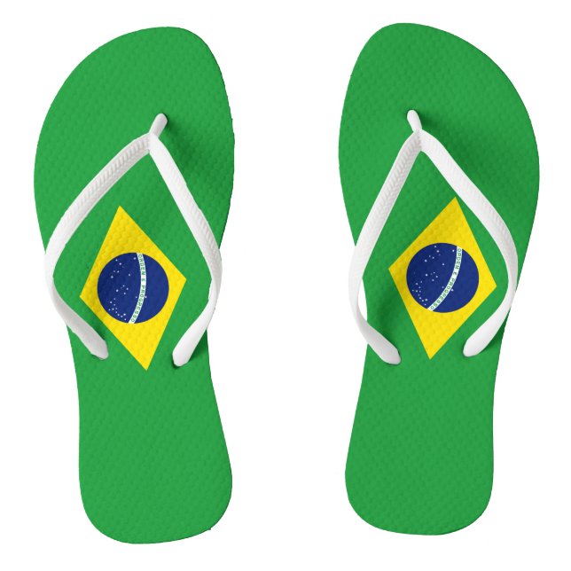 Brazil Flag Jandals (Footbed)