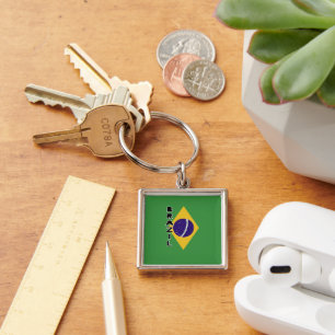 Brazil Flag Key Ring
