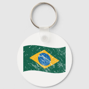 Brazil flag key ring