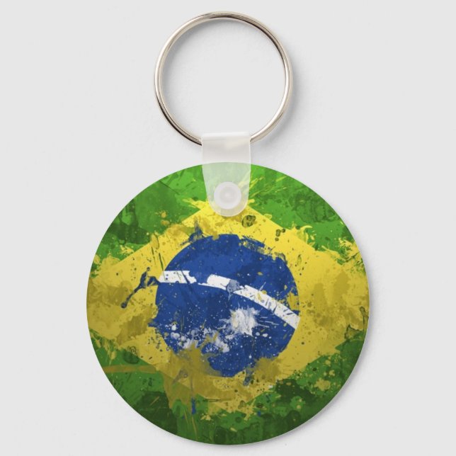 Brazil-Flag- Key Ring (Front)